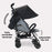 MB02 Plus Lightweight Stroller - Black and Grey - Grade B