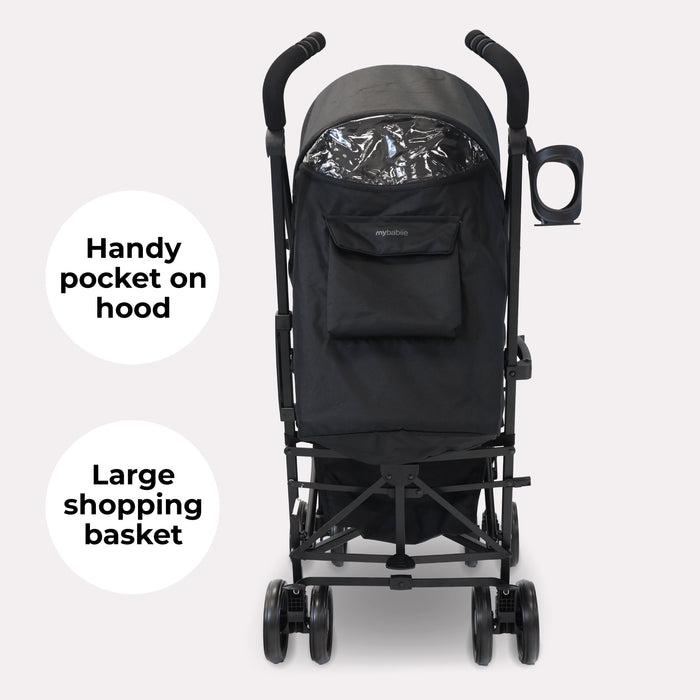 MB02 Plus Lightweight Stroller - Black and Grey - Grade B