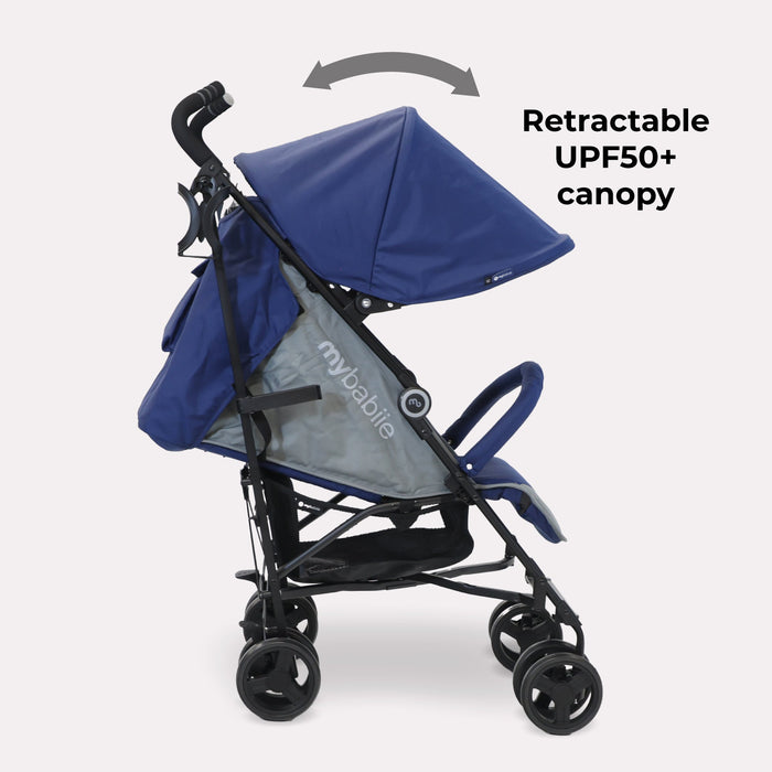 MB02 Plus Lightweight Stroller - Blue and Grey - Grade B