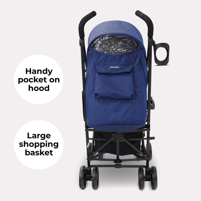 MB02 Plus Lightweight Stroller - Blue and Grey - Grade B