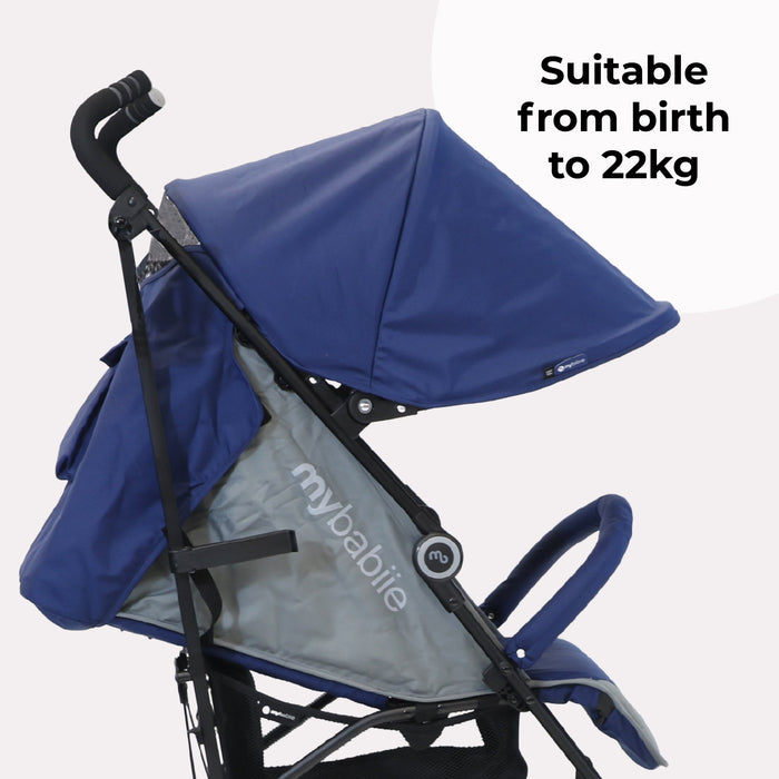 MB02 Lightweight Stroller - Blue and Grey - Grade A
