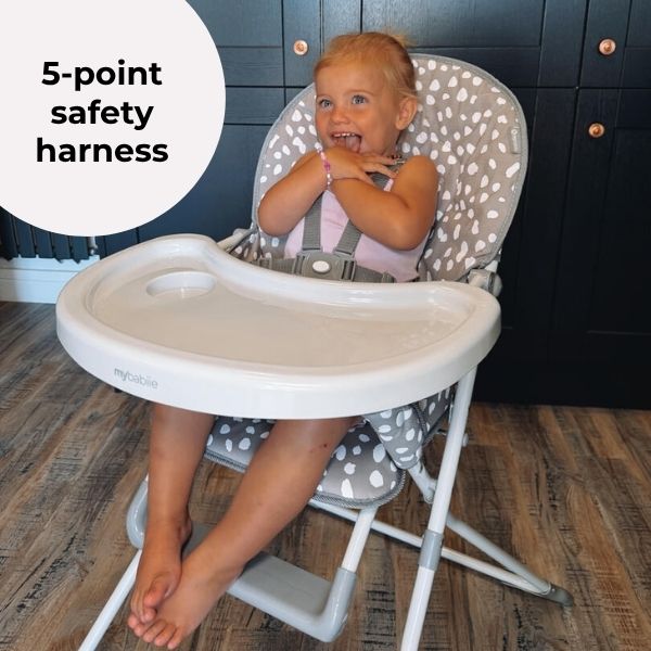 MBHC1 Compact Highchair - Grey Dalmatian