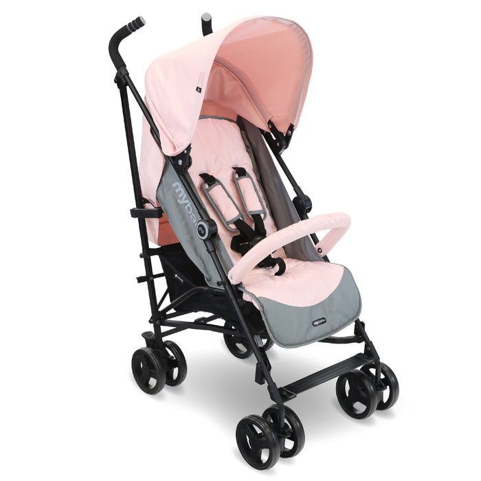 MB02 Lightweight Stroller - Pink and Grey - Grade A