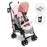 MB02 Plus Lightweight Stroller - Pink and Grey - Grade A