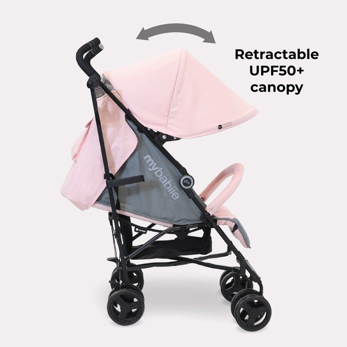MB02 Lightweight Stroller - Pink and Grey - Grade A