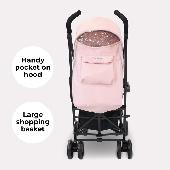 MB02 Lightweight Stroller - Pink and Grey - Grade A