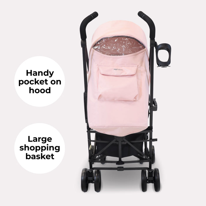 MB02 Plus Lightweight Stroller - Pink and Grey - Grade A