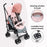 MB02 Lightweight Stroller - Pink and Grey - Grade A