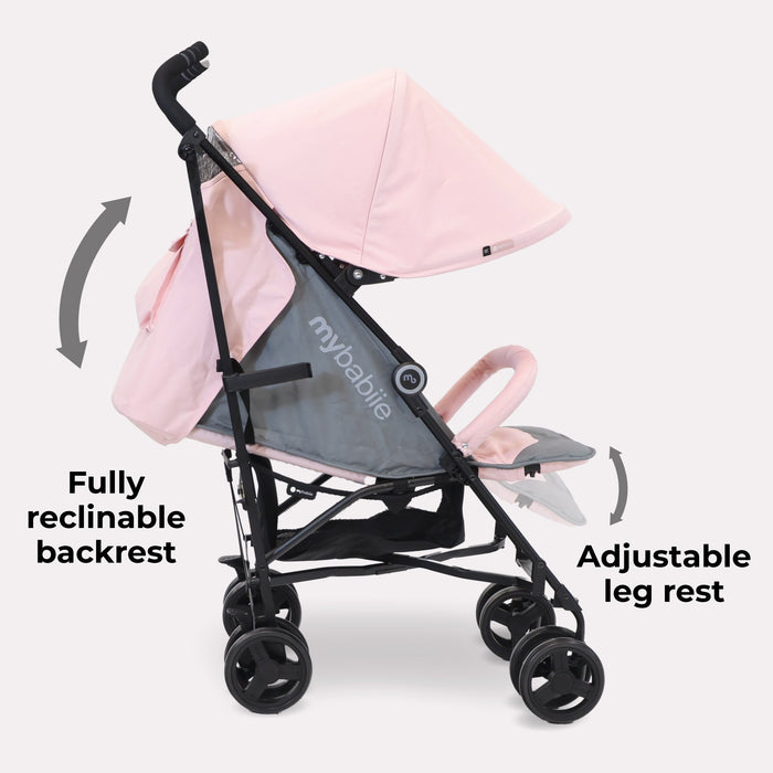 MB02 Lightweight Stroller - Pink and Grey - Grade A