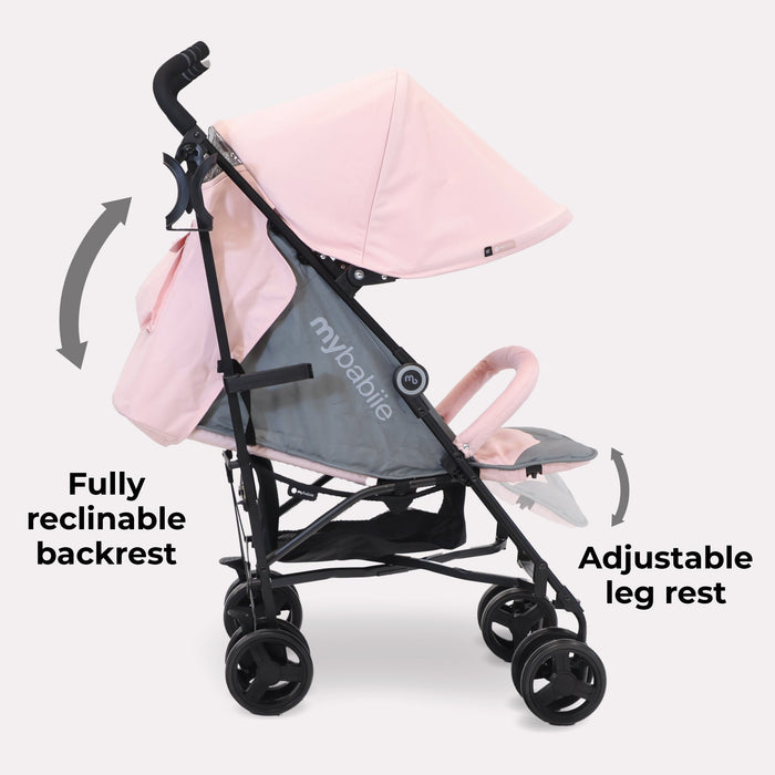 MB02 Plus Lightweight Stroller - Pink and Grey - Grade A
