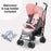 MB02 Plus Lightweight Stroller - Pink and Grey - Grade A