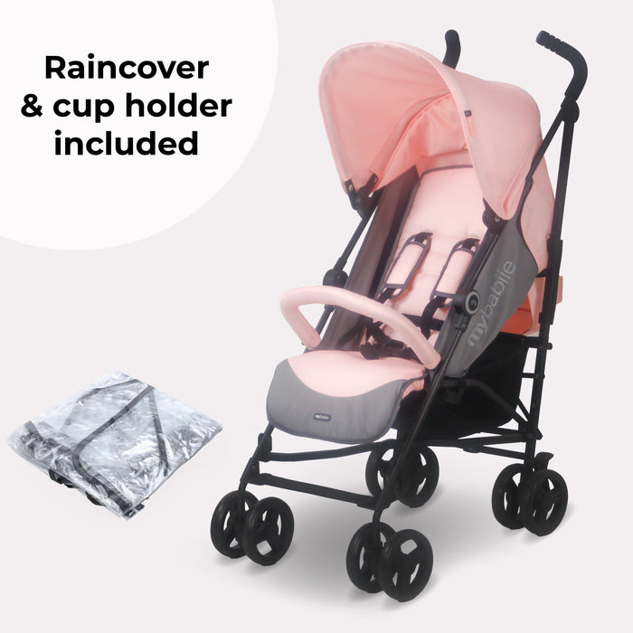 MB02 Plus Lightweight Stroller - Pink and Grey - Grade A