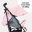 MB02 Plus Lightweight Stroller - Pink and Grey - Grade A
