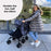 Dani Dyer "Cherish" Black Geo Twin Stroller - Grade A