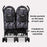 Dani Dyer "Cherish" Black Geo Twin Stroller - Grade A