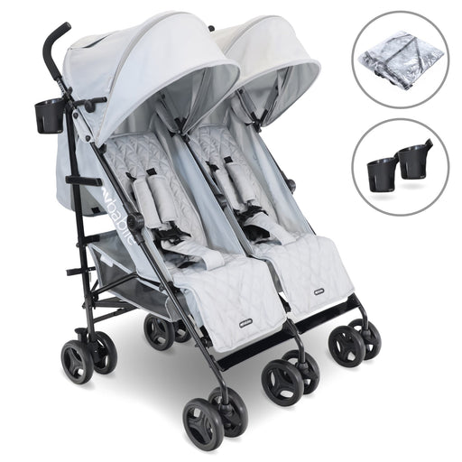 MB12 Double Stroller - Grey - Grade A