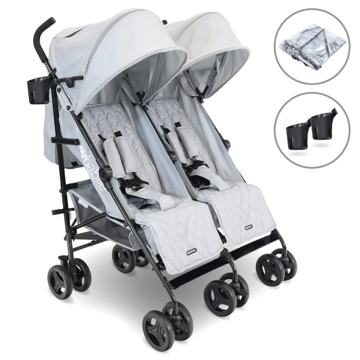 MB12 Double Stroller - Grey - Grade A