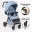 MB160 Plus Pushchair - Blue Plaid - Grade A