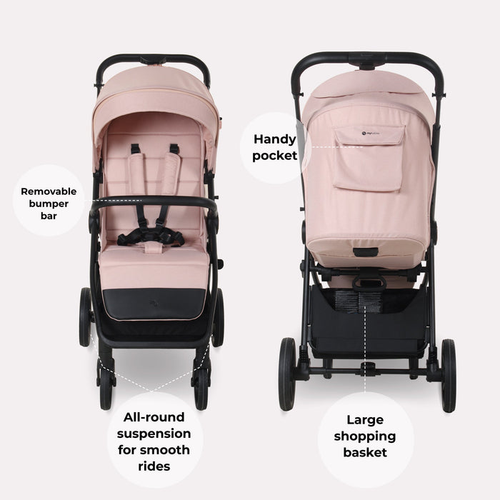 MB170 Plus Pushchair - Pastel Pink