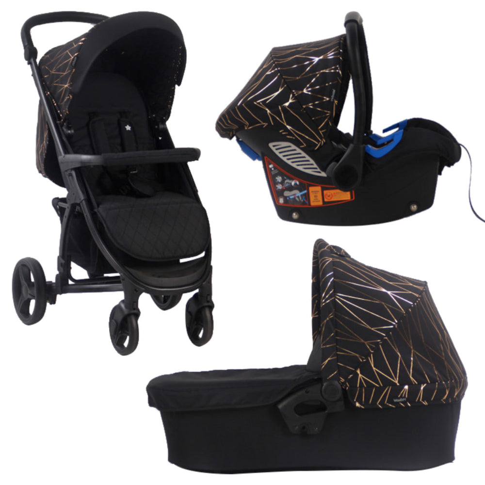 My Babiie MB200+ Black Rose Gold Travel System - Grade A