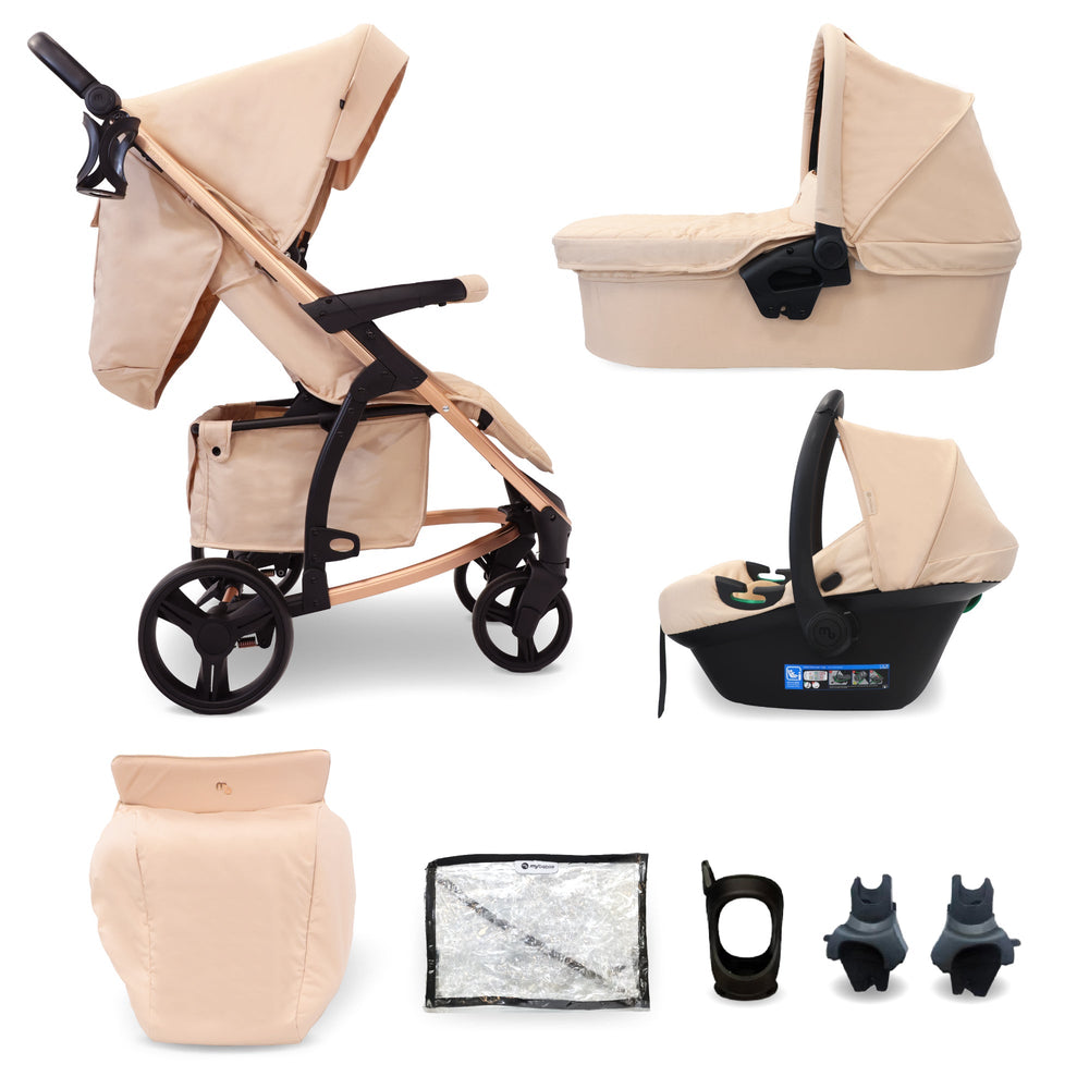 MB200i 3-in-1 Travel System with i-Size Car Seat - Blush - Grade A