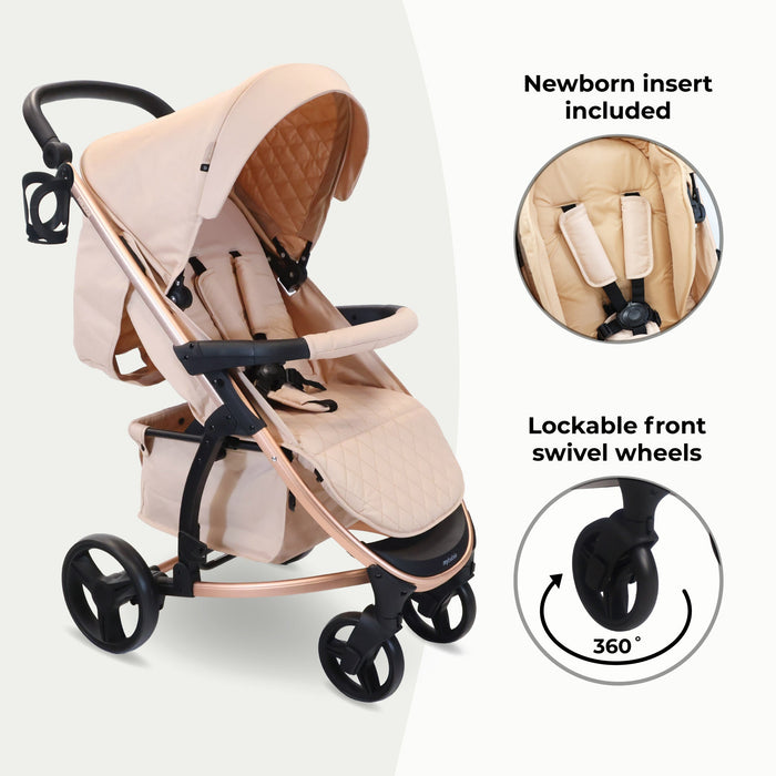MB200i 3-in-1 Travel System with i-Size Car Seat - Blush - Grade C