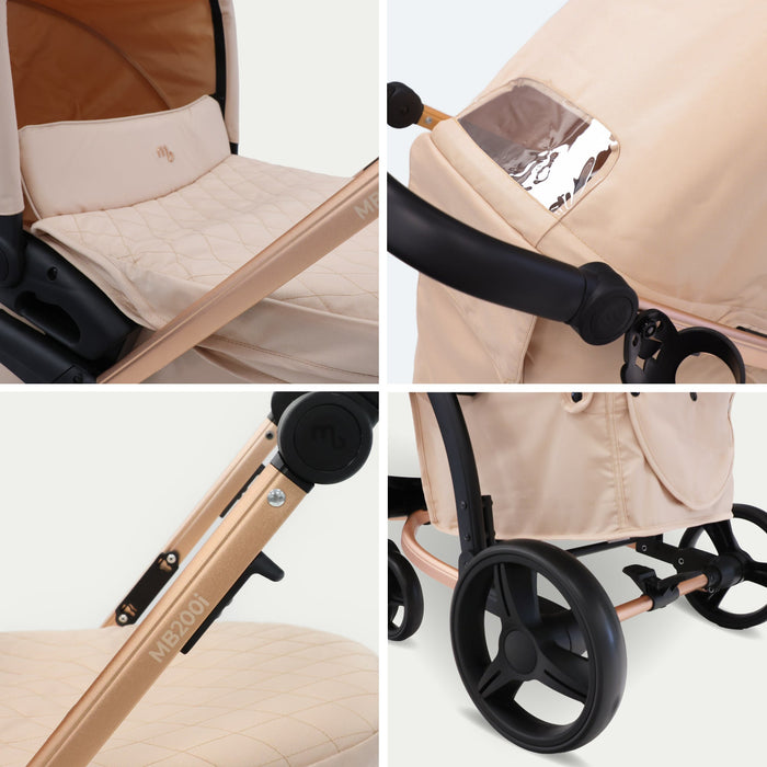 MB200i 3-in-1 Travel System with i-Size Car Seat - Blush - Grade B
