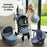 MB200i 3-in-1 Travel System with i-Size Car Seat - Blue Plaid - Grade A