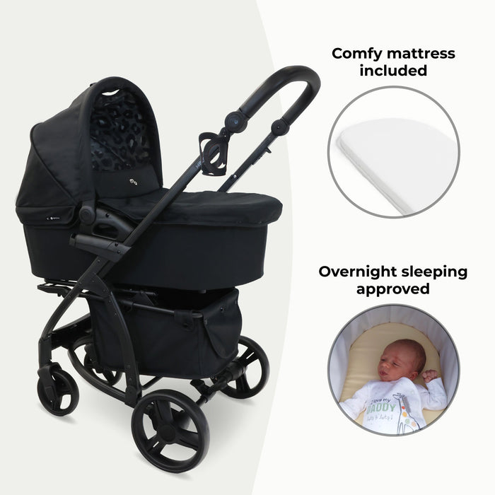 MB200i 3-in-1 Travel System with i-Size Car Seat - Black Leopard - Grade A