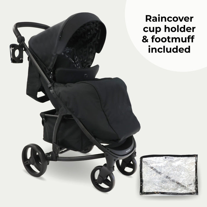 MB200i 3-in-1 Travel System with Car Seat - Black Leopard - Grade C