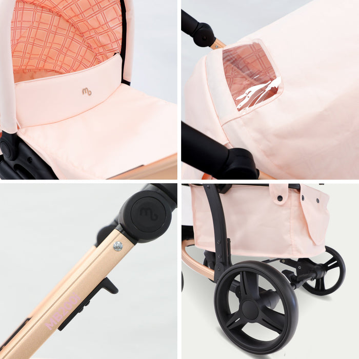 MB200i 3-in-1 Travel System with i-Size Car Seat - Pink Plaid - Grade C