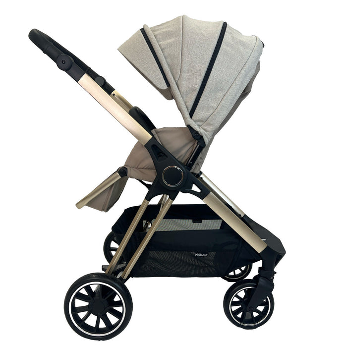 MB250i 3-in-1 Travel System with i-Size Car Seat - Oatmeal Herringbone - Grade A