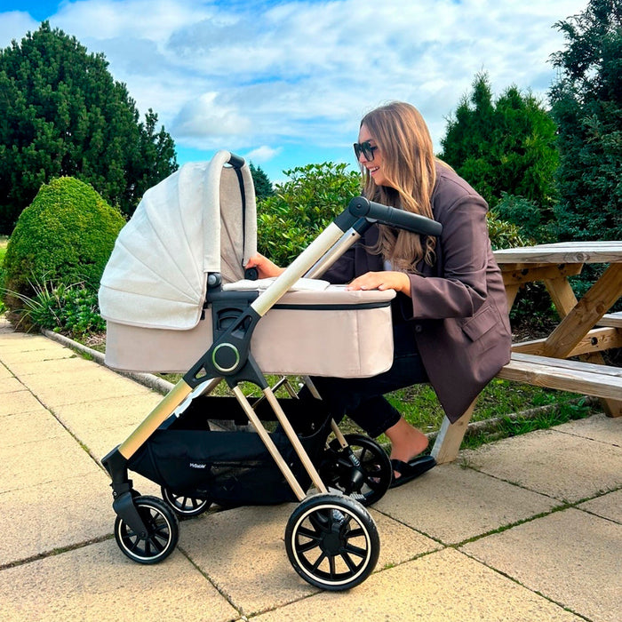 MB250i 3-in-1 Travel System with i-Size Car Seat - Oatmeal Herringbone - Grade A