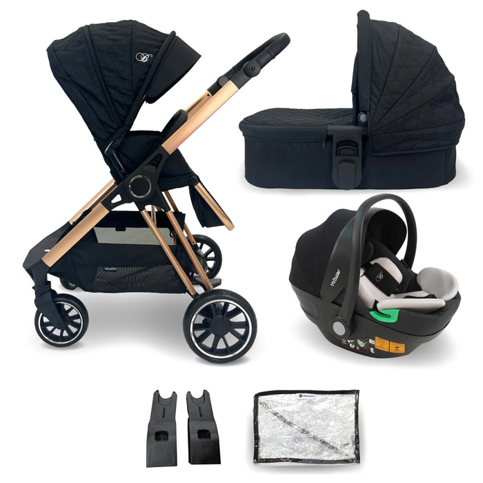 MB250i 3-in-1 Travel System with i-Size Car Seat - Billie Faiers Black Quilted - Grade A