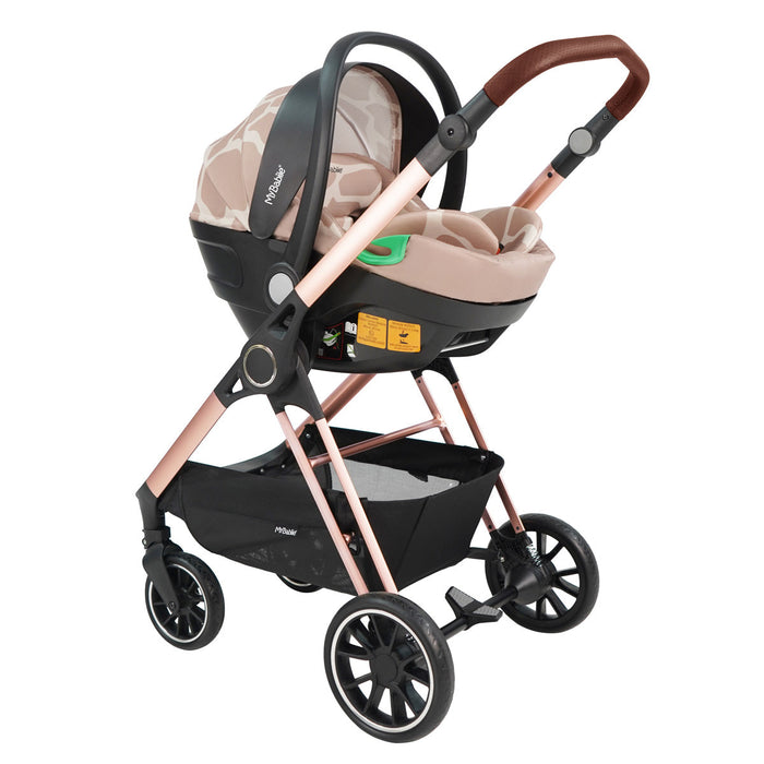 MB250i 3-in-1 Travel System with i-Size Car Seat - Dani Dyer Rose Gold Giraffe - Grade A