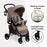My Babiie MB30 Pushchair - Dani Dyer Taupe Plaid - Grade A
