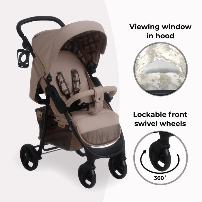 My Babiie MB30 Pushchair - Dani Dyer Taupe Plaid - Grade A