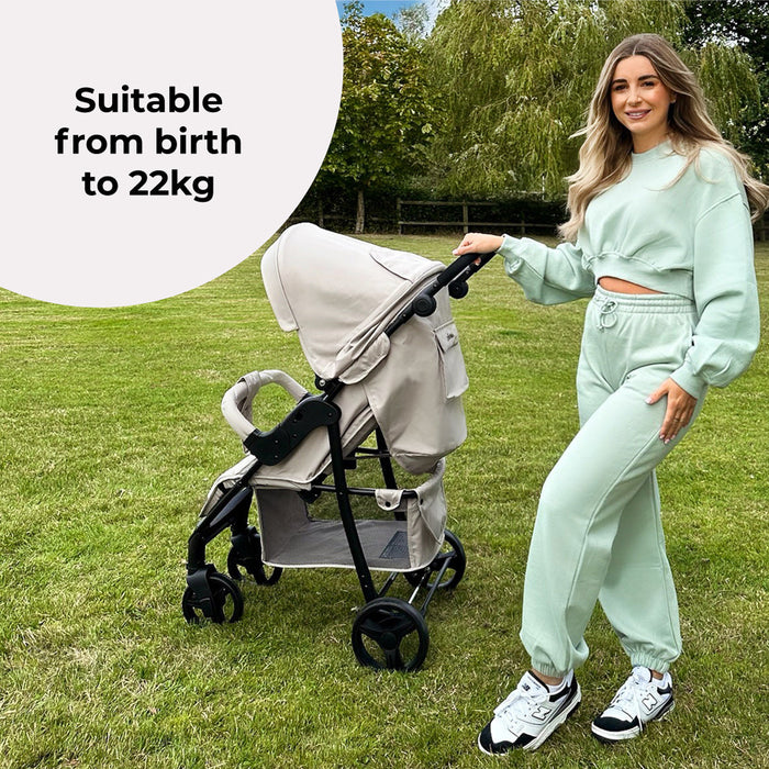 My Babiie MB30 Pushchair - Dani Dyer Taupe Plaid - Grade A