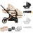MB33 Tandem Pushchair with Infant Carrier and Base - Giraffe