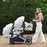 MB33 Tandem Pushchair with 2 Infant Carriers - Ivory