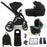 MB450 LUXE 3-in-1 Travel System with Rotating Car Seat + Base - Black
