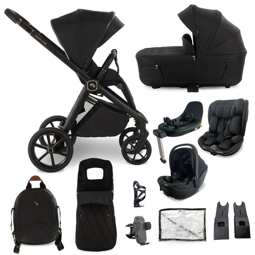 MB450 LUXE 3-in-1 Travel System with Rotating Car Seat + Toddler Seat + Base - Black
