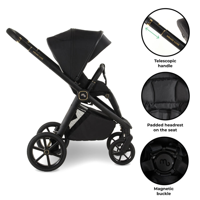 MB450 LUXE 3-in-1 Travel System with Base - Black