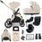MB450 LUXE 3-in-1 Travel System with Rotating Car Seat + Toddler Seat + Base - Feather