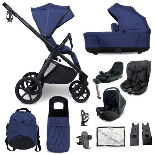 MB450 LUXE 3-in-1 Travel System with Rotating Car Seat + Toddler Seat + Base - Indigo