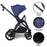 MB450 LUXE 3-in-1 Travel System with Rotating Car Seat + Base - Indigo