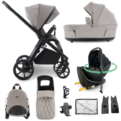 MB450 LUXE 3-in-1 Travel System with Rotating Car Seat + Base - Mink