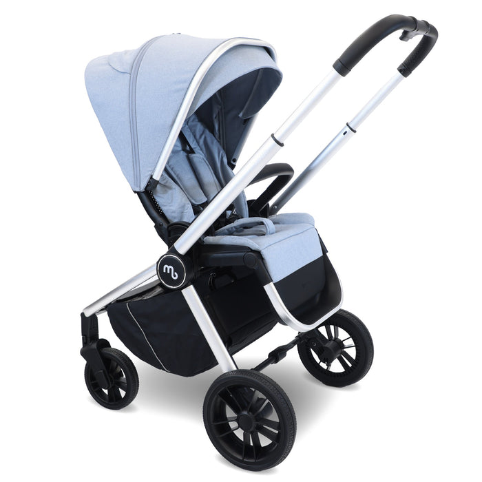 MB450i 3-in-1 Travel System with Rotating Car Seat + Base - Steel Blue