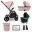 MB450i 3-in-1 Travel System with Rotating Car Seat + Base - Pastel Pink