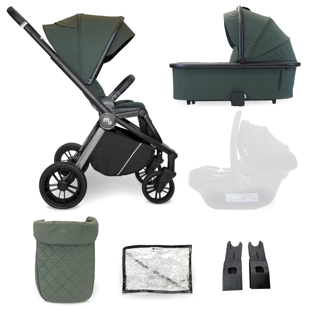 MB450 2-in-1 Pushchair & Carrycot - Forest Green - Grade A
